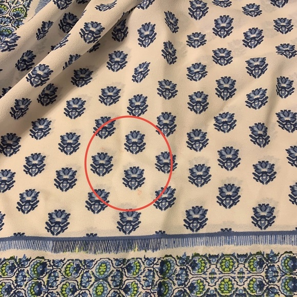 GAP Drapey Mix Print Tie Top in Blue Print - Picture 5 of 5